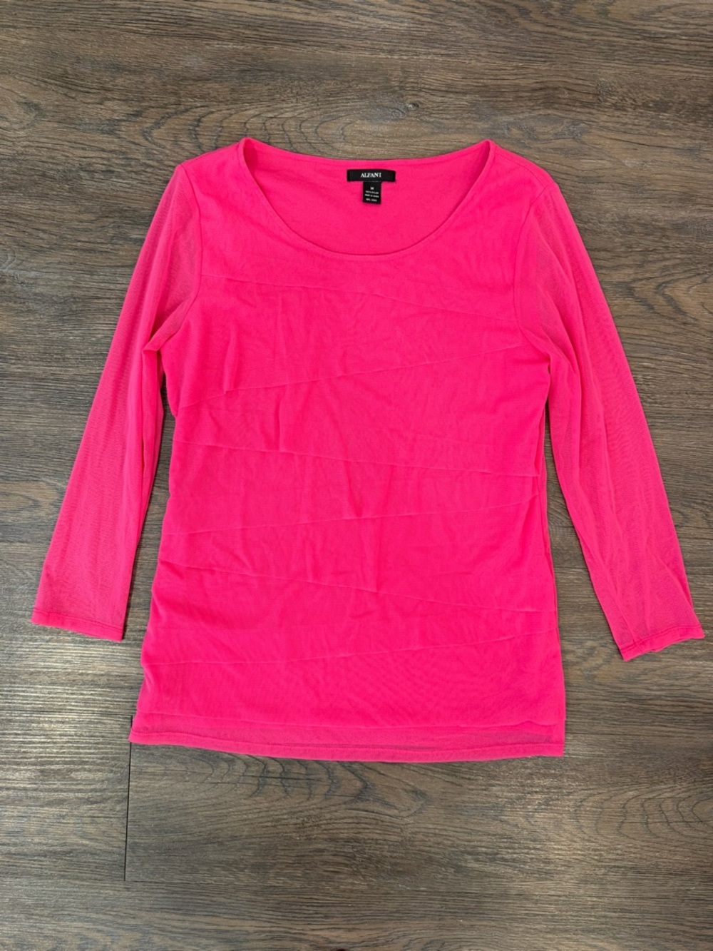 Women’s Pink Alfani Long Sleeve Blouse Size Medium